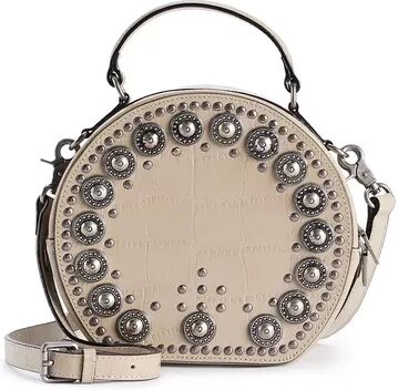 AmeriLeather Jetta Embellished Leather Crossbody Handbag, White