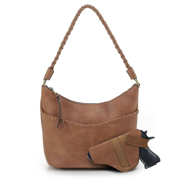 Jessie & James Alle Concealed Carry Hobo CCW Handbag, Tan, DSC31189LK TN