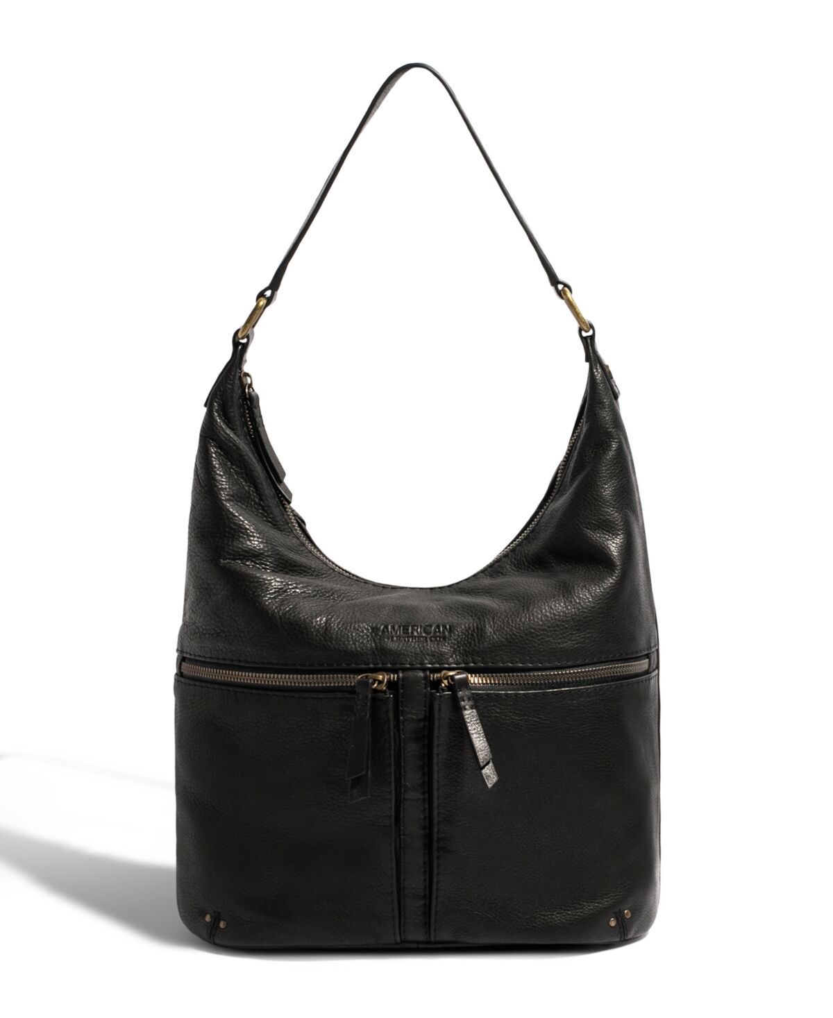 American Leather Co. Women's Hanover Hobo Bag - Black smooth