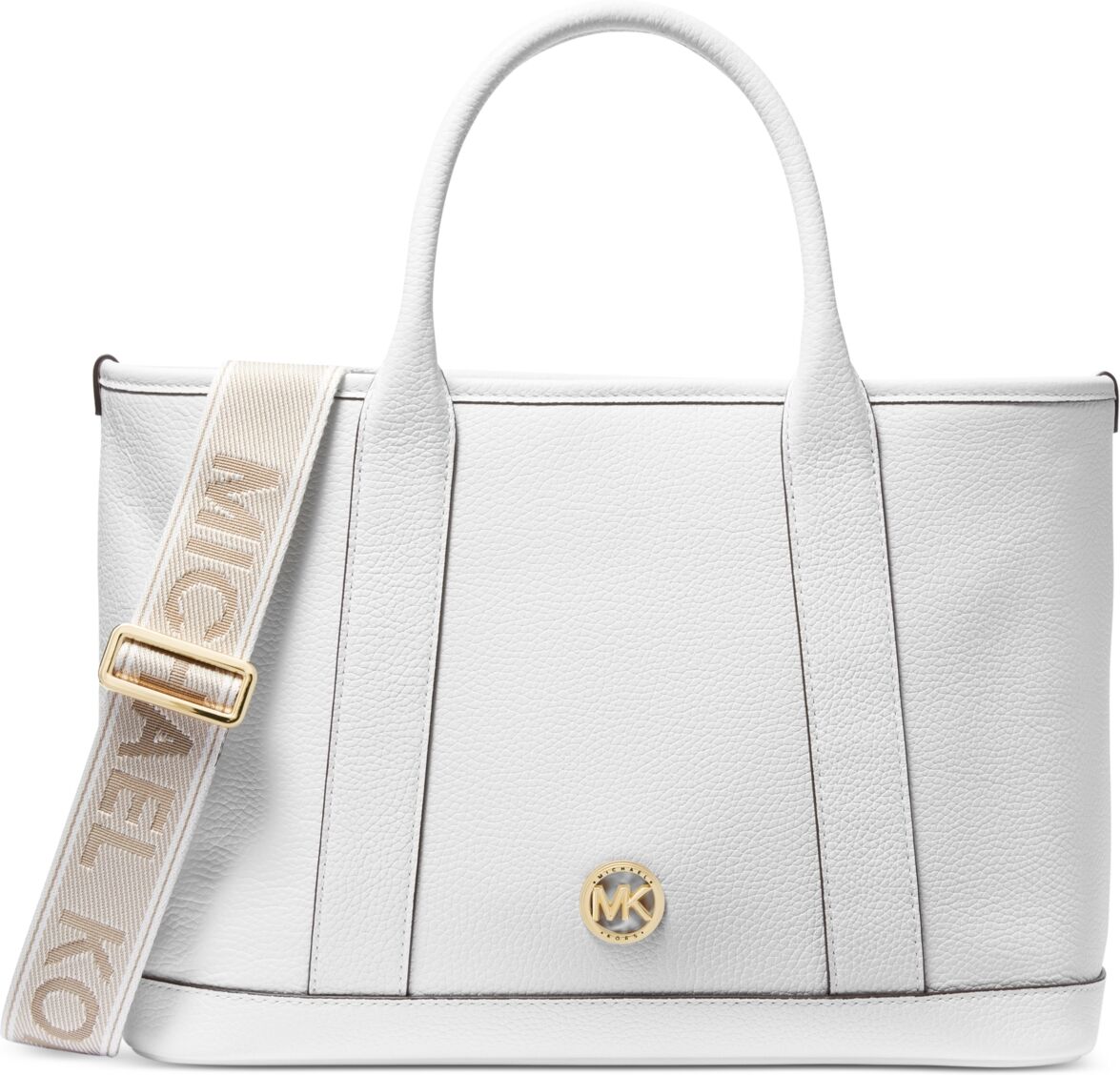 Michael Kors Michael Michael Kors Luisa Leather Satchel - Optic White