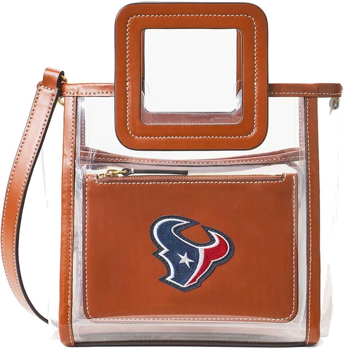 Women's Staud Houston Texans Clear Mini Shirley Bag - Clear