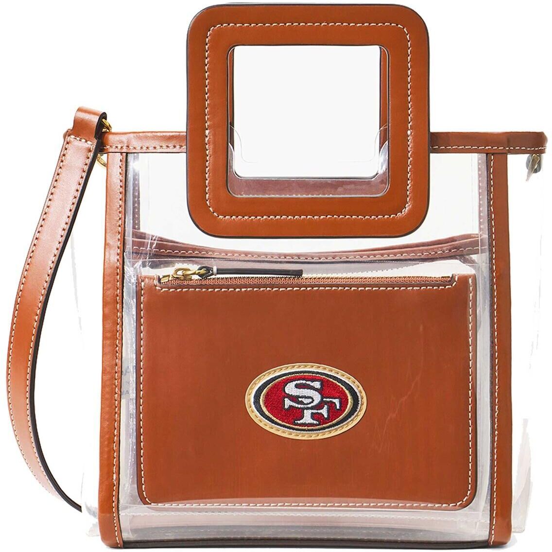 Women's Staud San Francisco 49ers Clear Mini Shirley Bag - Brown