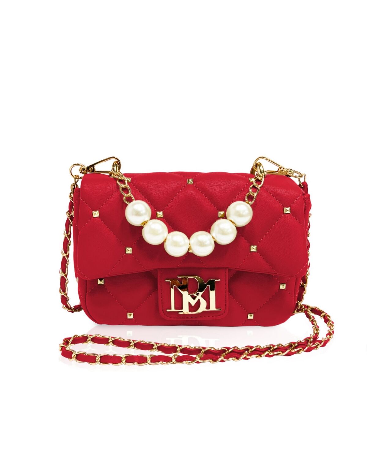 Badgley Mischka Women's Mini Flap Quilted Handbag - Red