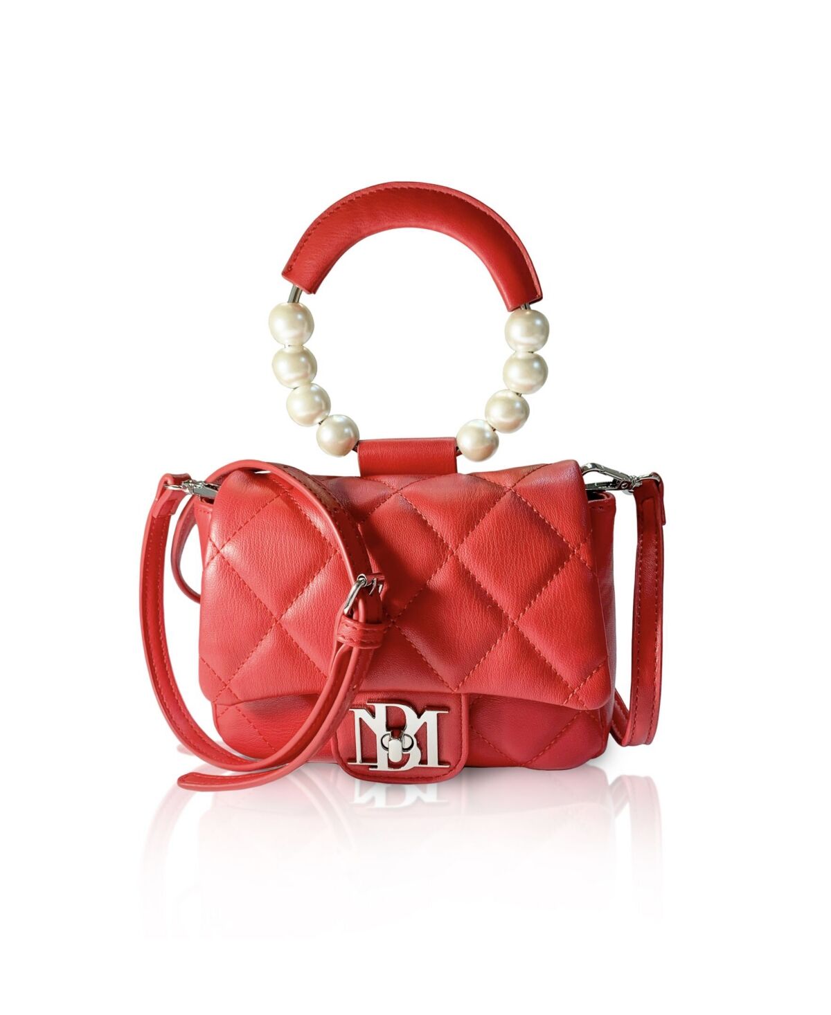 Badgley Mischka Women's Mini Flap Quilted Handbag - Red