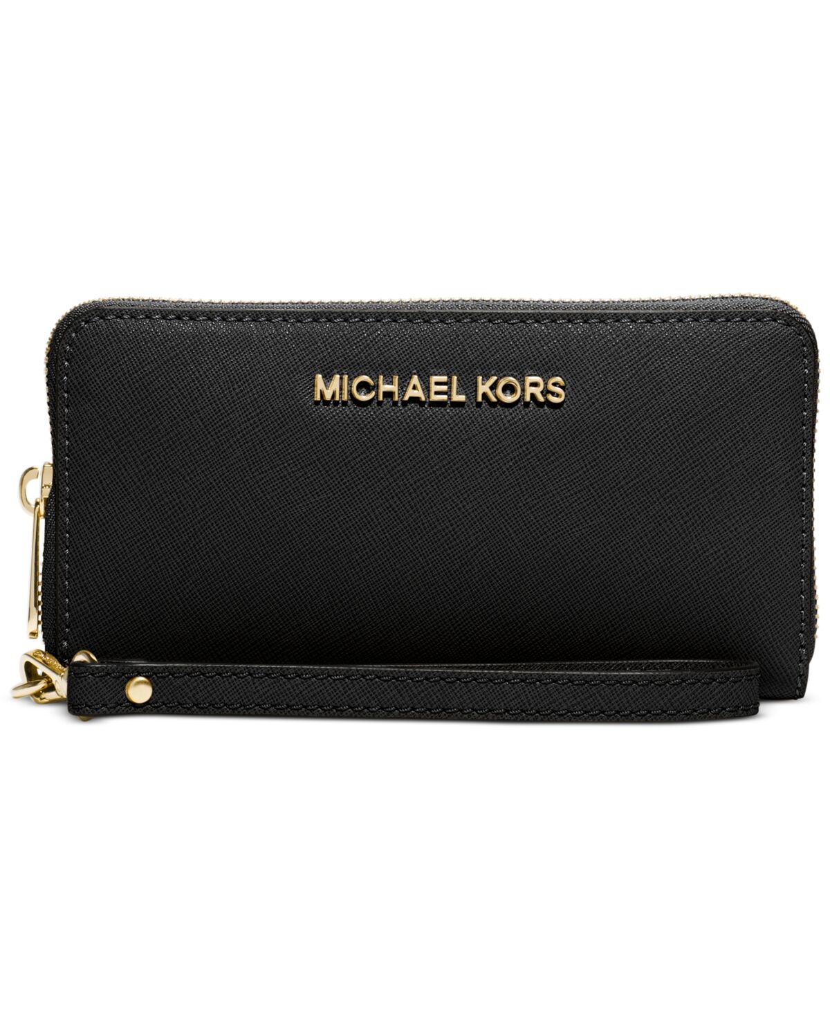 Michael Kors Michael Michael Kors Jet Set Large Flat Multifunction Phone Case - Black/Gold