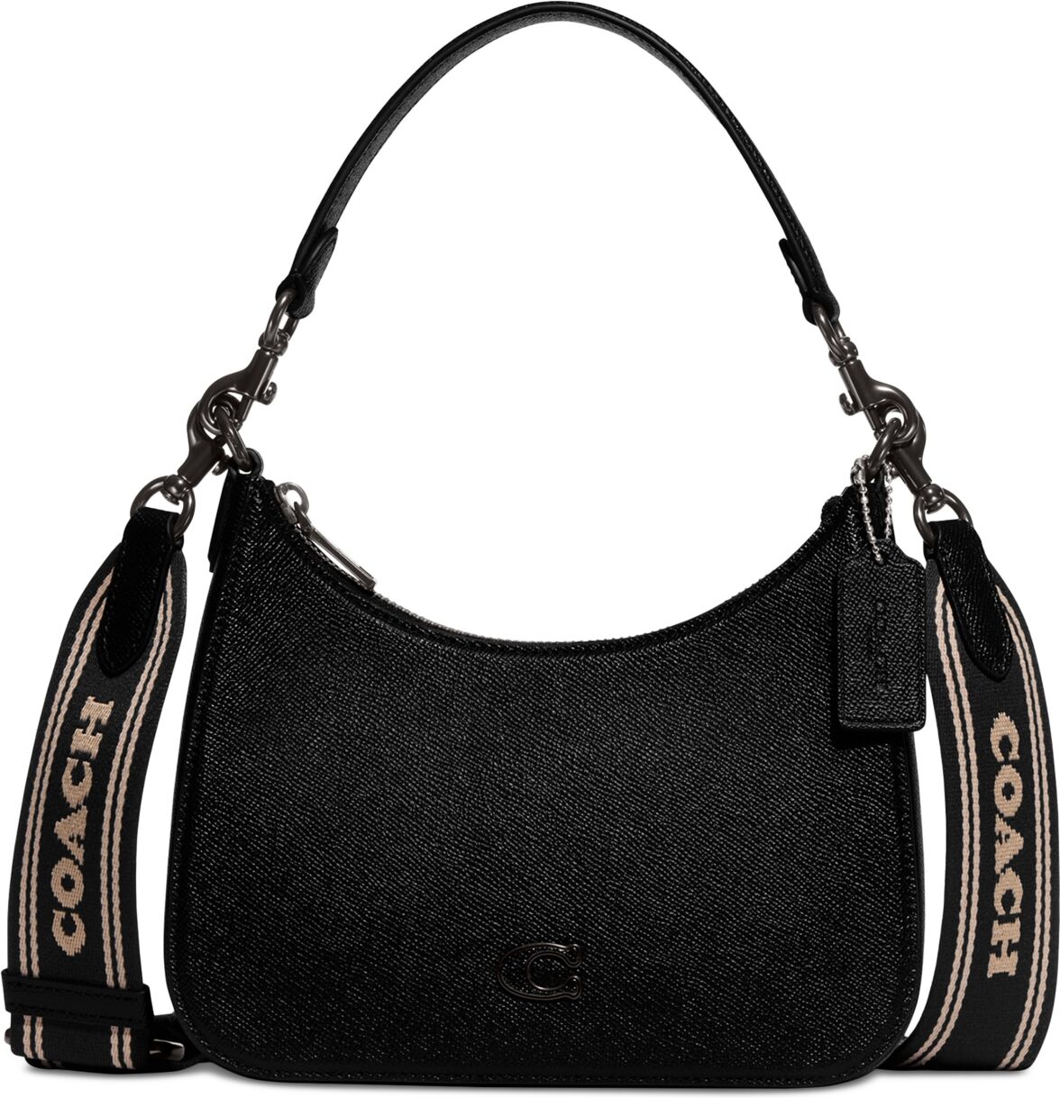 Coach Hobo Small Crossgrain Leather Crossbody - Black