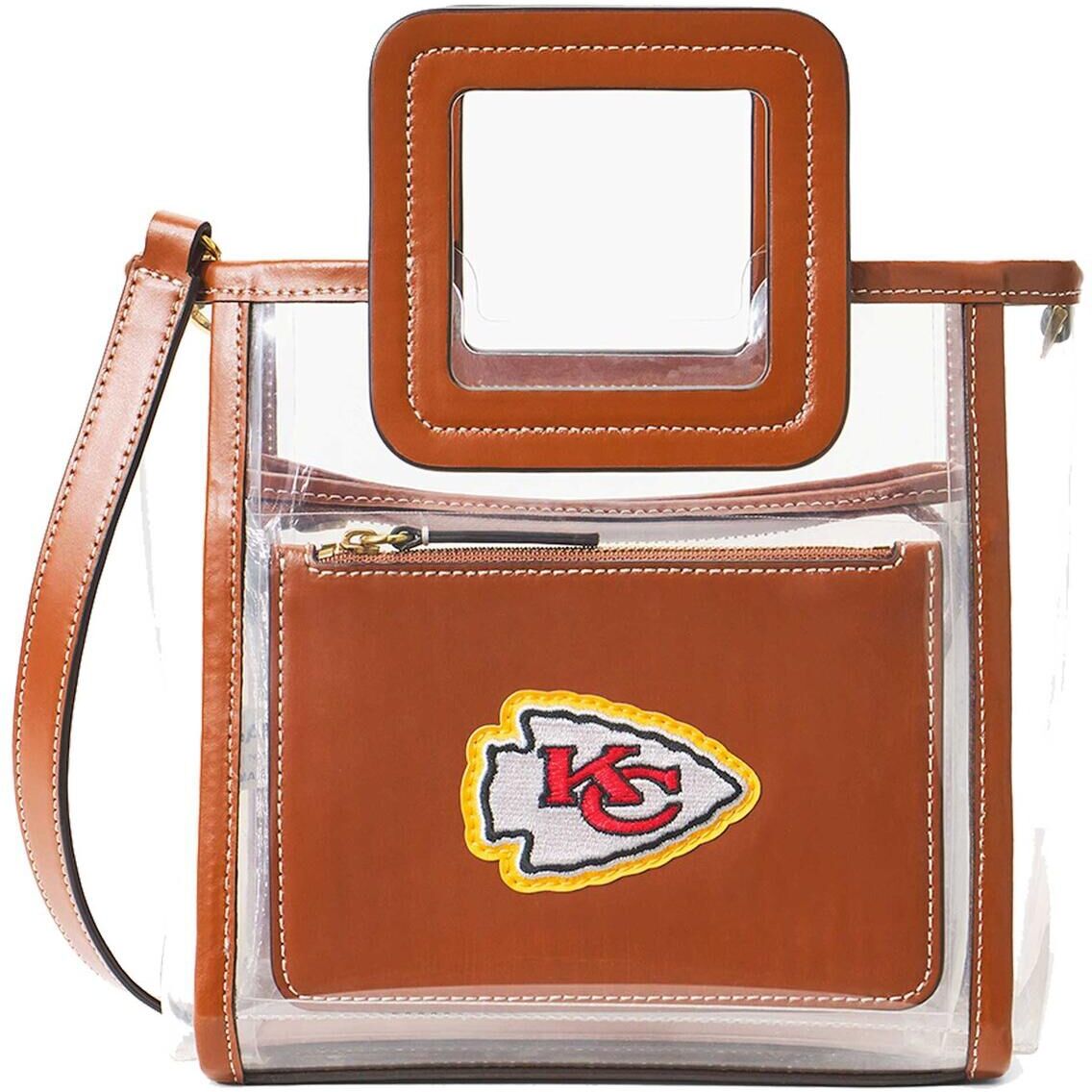 Women's Staud Kansas City Chiefs Clear Mini Shirley Bag - Brown