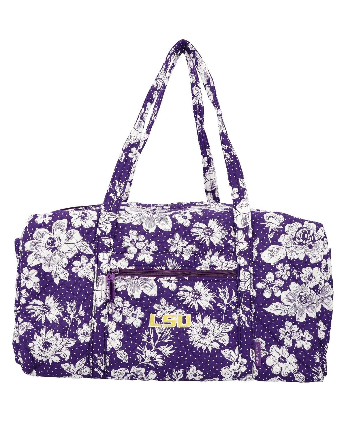 Men's and Women's Vera Bradley Lsu Tigers Rain Garden Large Travel Duffel Bag - Purple