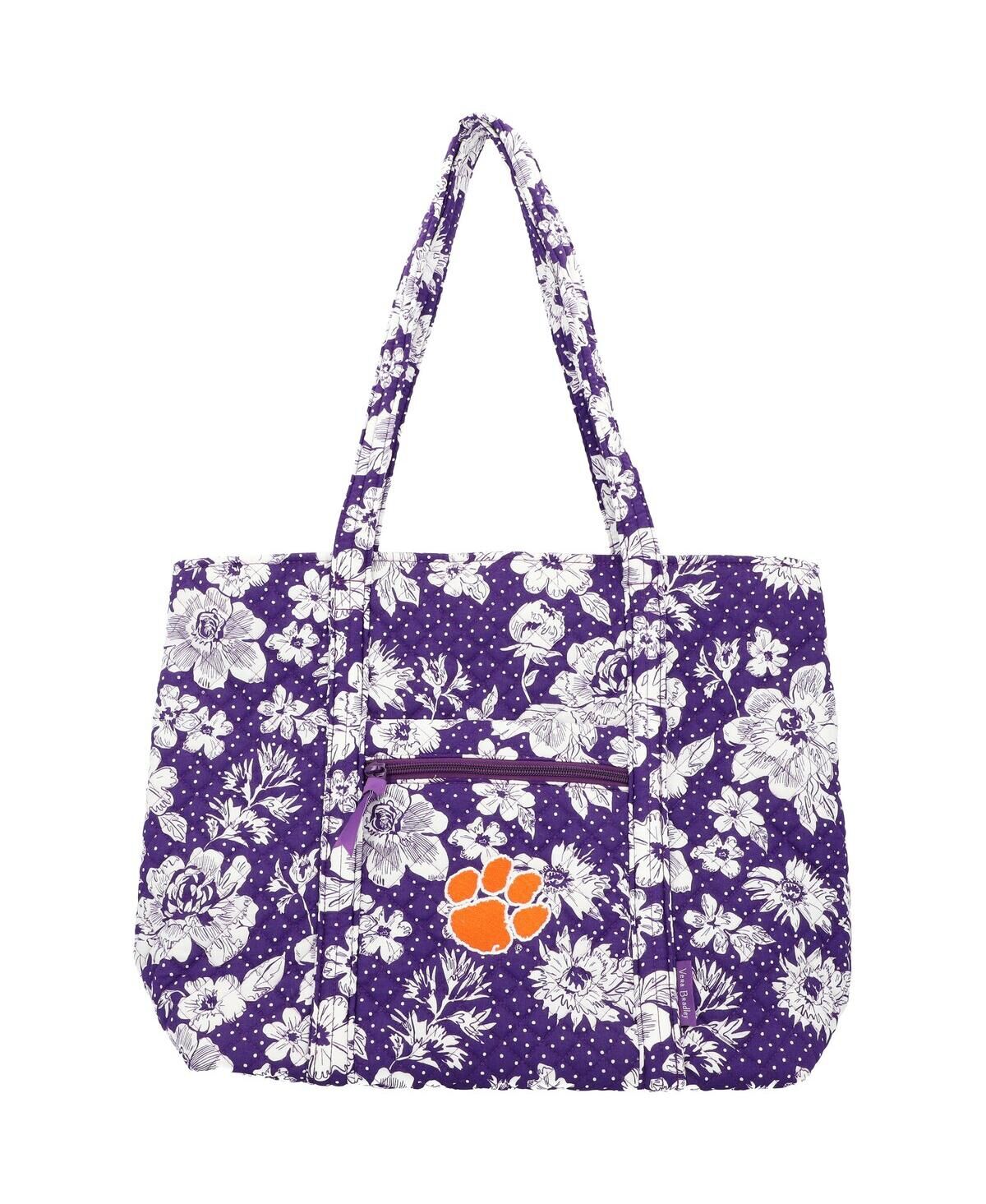 Women's Vera Bradley Clemson Tigers Rain Garden Vera Tote Bag - Purple