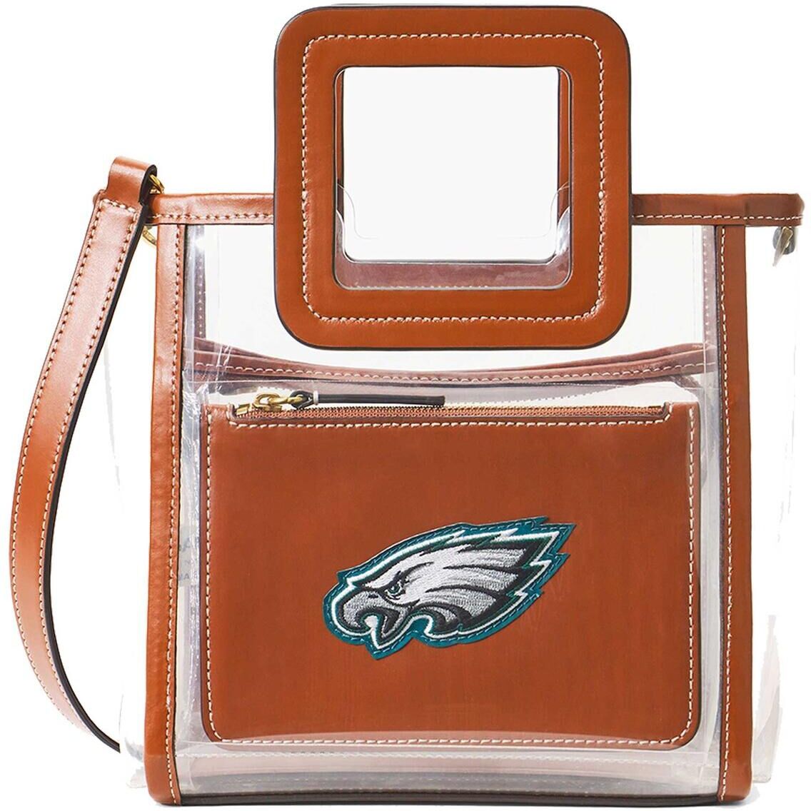 Staud Women's Staud Philadelphia Eagles Clear Mini Shirley Bag - Brown