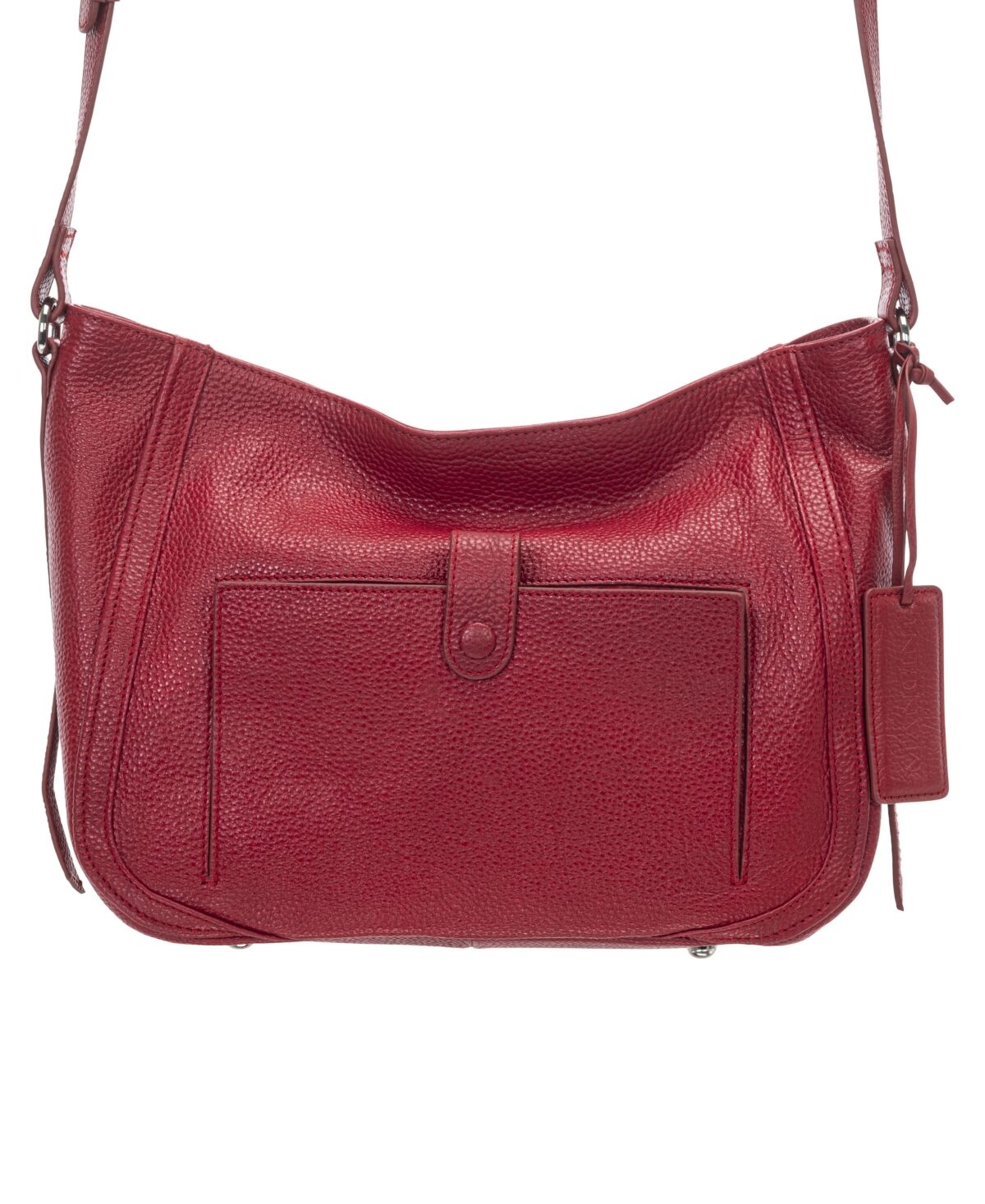 Mancini Women's Pebbled Sophia Crossbody Handbag - Red