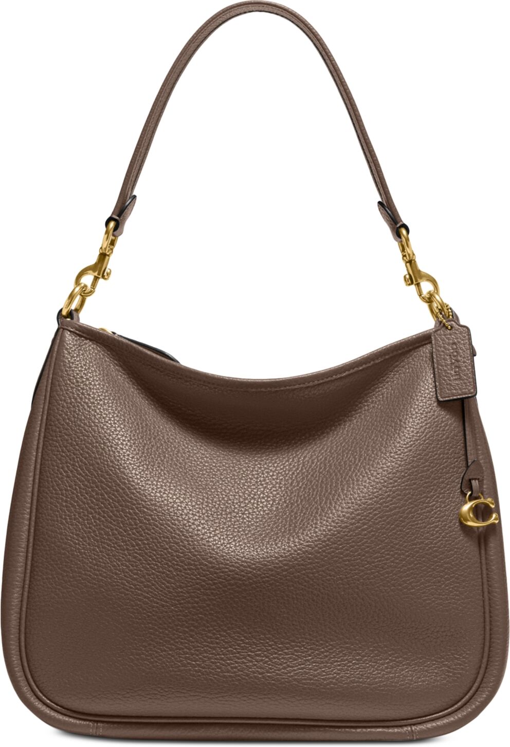 Coach Soft Pebble Leather Cary Shoulder Bag with Convertible Straps - Moss