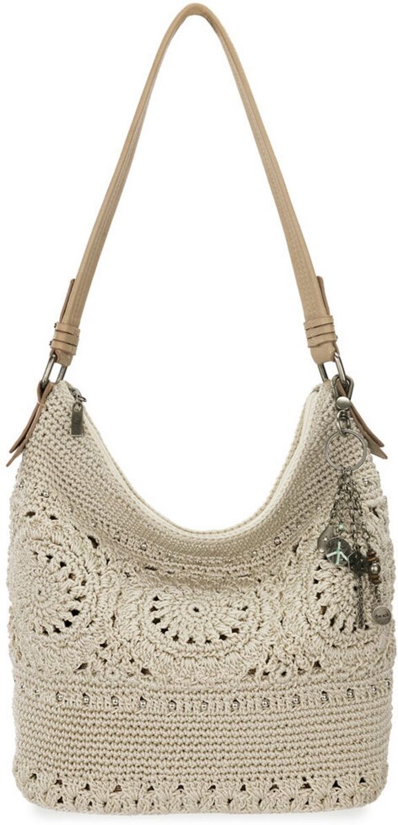 The Sak Sequoia Crochet Hobo Medium Handbag - Natural Medallion