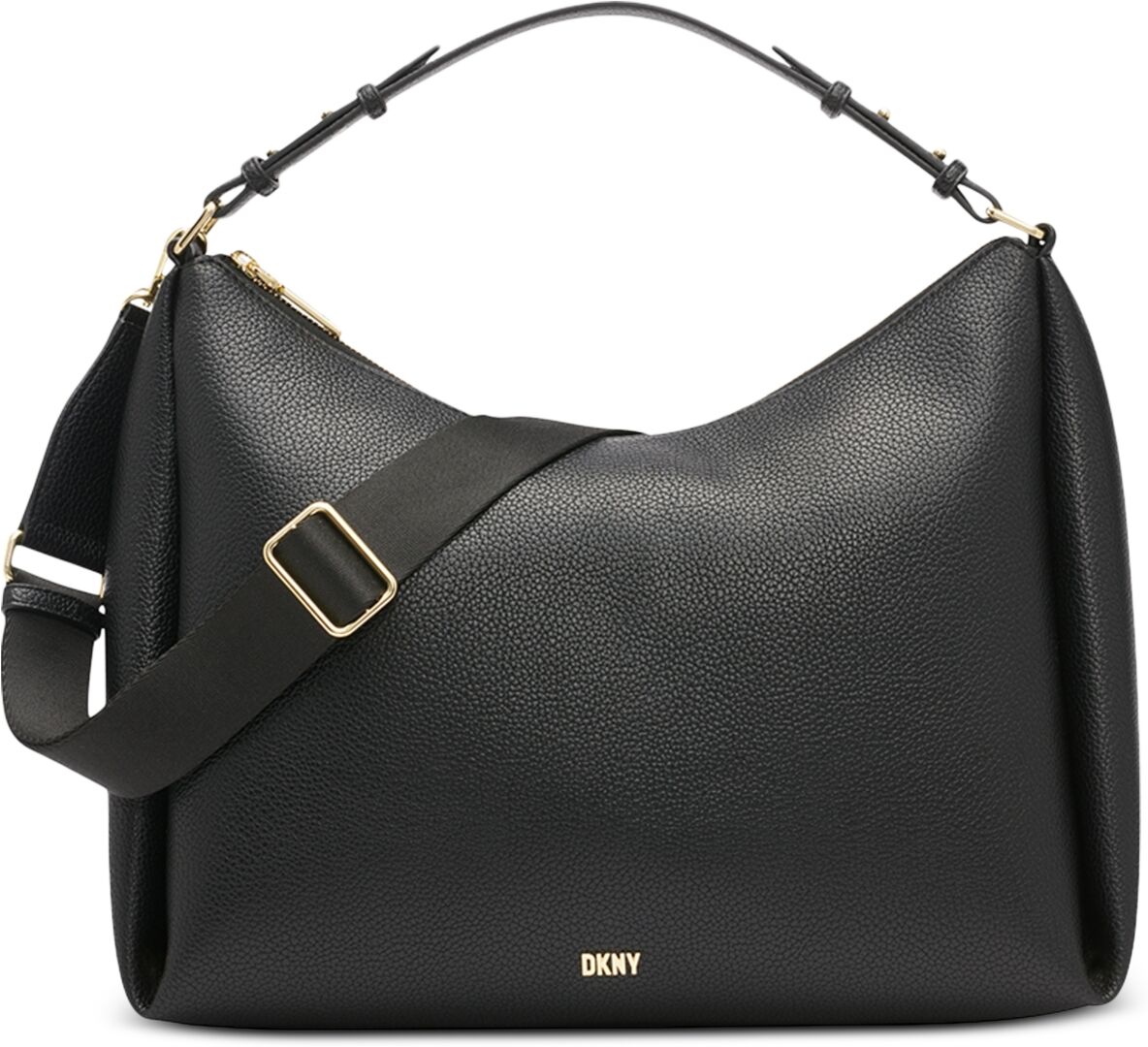 Dkny Hailey Medium Convertible Hobo - Black/gold