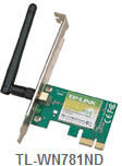 TP-Link TL-WN781ND - WirelessN PCI-Express Adapter - 150MBit