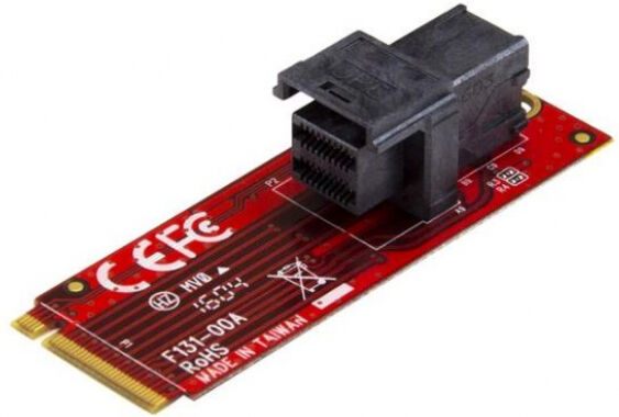 StarTech.com Startech M2E4SFF8643 - U.2 (SFF-8643) auf M.2 PCI Express 3.0 x4 Adapterkarte für 2,5" U.2 NVMe ssD