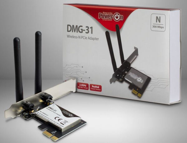 Inter-Tech DMG-31 - WirelessN PCIe Adapter - N300