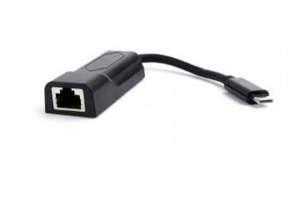 Gembird A-CM-LAN-01 - USB-C-Stecker zum Gigabit Ethernet Netzwerk LAN Adapter