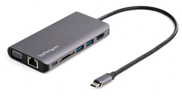 StarTech.com Startech DKT30CHVAUSP - USB-C Mini Dock mit 4K HDMI oder 1080p VGA - 3x USB 3.0-Hub, SD, GbE, Audio, 100W PD