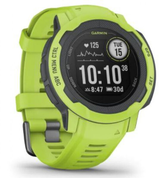 Garmin Instinct 2 - Sportuhr / 45mm Gehäuse - electric lime, Nylon Band