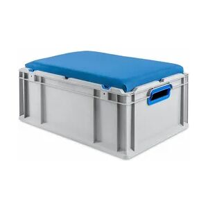 PROREGAL Eurobox NextGen Seat Box Blau   HxBxT 26,5x40x60cm   44 Liter   Griffe offen   Eurobehälter, Sitzbox, Transportbox, Transportbehälter