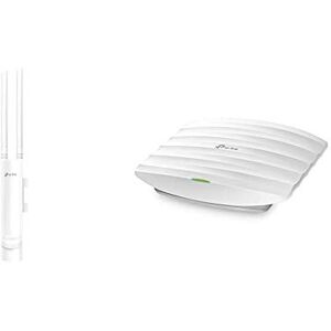 TP-Link EAP110 Outdoor N300 WLAN Access Point (300Mbit/s 2,4GHz mit 2*2-MIMO) weiß & EAP110 N300 WLAN Access Point (300Mbit/s 2,4GHz mit 2*2-MIMO,unterstützt passives PoE, wetterfestes Gehäuse) weiß