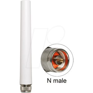 DELOCK 88980 - Antenne, 4G, N-Stecker, WLAN, starr, weiß