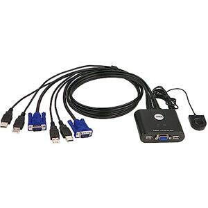 Aten CS22U 2-Port USB VGA KVM Switch, schwarz