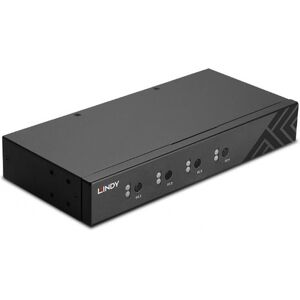 Lindy 32166 - 4 Port KM Switch, USB 2.0 & Audio