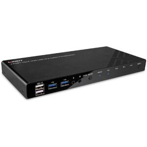 Lindy 39313 - KVM Switch HDMI 4K60, USB 3.0 & Audio, 4 Port