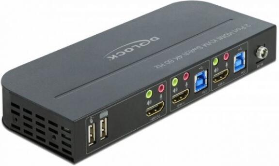 DeLock 11481 - HDMI KVM Switch 4K 60 Hz mit USB 3.0 und Audio