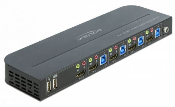 DeLock 11483 - HDMI KVM Switch 4K 60 Hz mit USB 3.0 und Audio