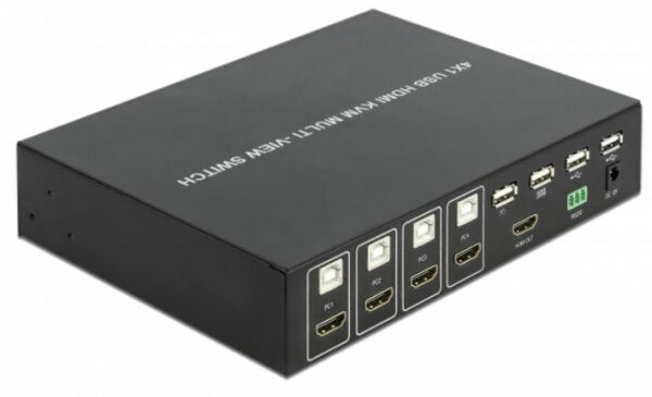 DeLock 11488 - KVM 4 in 1 Multiview Switch 4 x HDMI mit USB 2.0