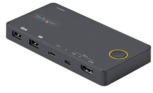 StarTech.com Startech SV221HUC4K - 2 Port Hybrid KVM Switch HDMI + USB-A & USB-C - 4K 60Hz HDMI 2.0