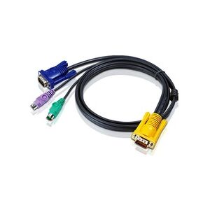 Aten 2L-5202P KVM-Kabel VGA PS/2, schwarz, 1,8 m