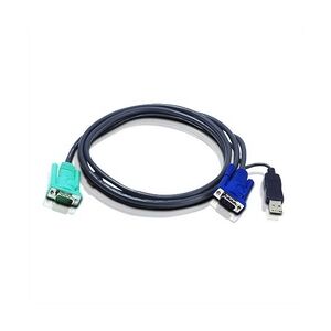 Aten 2L-5202U KVM-Kabel VGA USB, schwarz, 1,8 m