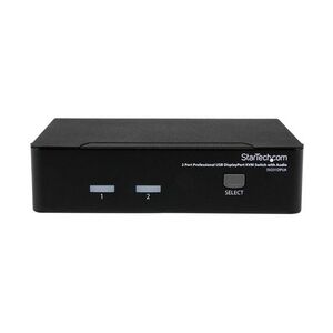 StarTech.com 2 Port DisplayPort USB KVM Switch Umschalter mit Audio KVM-/Audio-Switch
