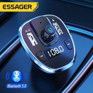 Essager Usb-Autoladegerät Fm-Transmitter Bluetooth 5.0 Coche-Adapter Drahtloser Freisprech-Audioempfänger Mp3-Player Autozubehör