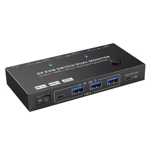 Shoppo Marte KC-KVM212DH 4K 60HZ USB3.0 DP Dual Display KVM Switcher with MST Dual Screen Extension Replication