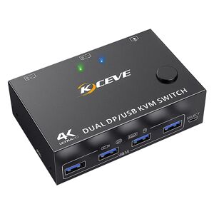 Shoppo Marte KC-KVM202DP 4K 60Hz USB3.0 DP Dual Monitors KVM Switch