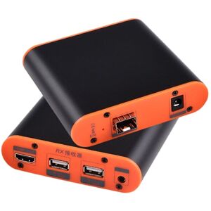 Shoppo Marte OPT882-KVM HDMI Extender (Receiver & Sender) Fiber Optic Extender with USB Port and KVM Function, Transmission Distance: 20KM (EU Plug)