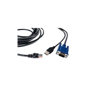 Emerson Electric Avocent - Video / USB kabel - USB, HD-15 (VGA) (han) til RJ-45 (han) - 4.5 m - for AutoView 1400, 1500, 2000, 2020, 2030, AV3108, AV3216