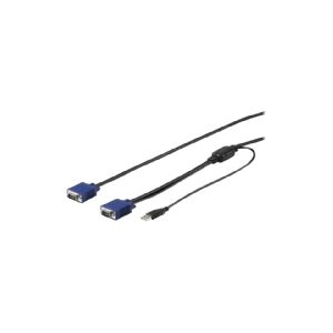 StarTech.com 6 ft. (1.8 m) USB KVM Cable for StarTech.com Rackmount Consoles - VGA and USB KVM Console Cable (RKCONSUV6) - Video / USB kabel - mini-VGA (han) til USB, HD-15 (VGA) (han) - 1.8 m - for P/N: RKCONS1701, RKCONS1708K, RKCONS1716K, RKCONS17HD, R