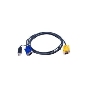 ATEN Technology ATEN 2L-5202UP - Kabel til tastatur / video / mus (KVM) - USB, HD-15 (VGA) (han) til HD-15 (VGA) (han) - 1.8 m