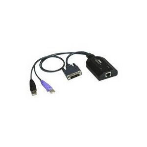 ATEN Technology ATEN KA7166 - Kabel til tastatur / video / mus (KVM) - RJ-45 (hun) til USB, DVI-D (han) - 9.1 cm