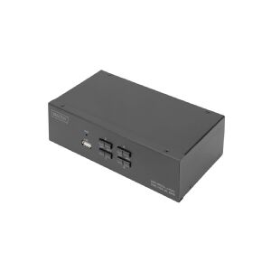 DIGITUS - KVM / audio / USB switch - 4 x KVM port(s) - 1 lokalbruger - desktop