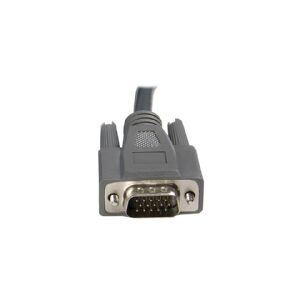 StarTech.com 10 ft Ultra-Thin USB VGA 2-in-1 KVM Cable (SVUSBVGA10) - Kabel til tastatur / video / mus (KVM) - USB, HD-15 (VGA) (han) til HD-15 (VGA) (han) - 3 m - sort - for P/N: SV1631DUSBU, SV1631DUSBUK, SV441DUSBI, SV831DUSBAU, SV831DUSBU, SV831DUSBUK