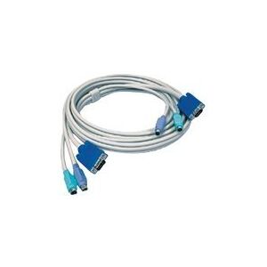 TRENDnet TK C15 - Kabel til tastatur / video / mus (KVM) - PS/2, HD-15 (VGA) (han) til PS/2, HD-15 (VGA) (han) - 4.5 m