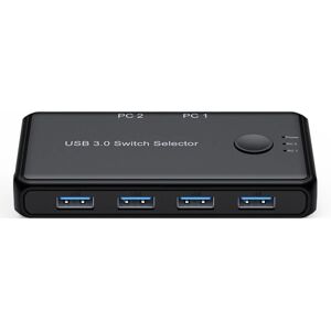 4-Port USB3.0 2.0 KVM til Smart Switcher 2 in 4 Out USB Switch til 2 PC'er 4 USB Sh