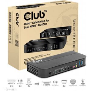 Club 3D Hdmi Kvm Switch For Dual Hdmiswitch